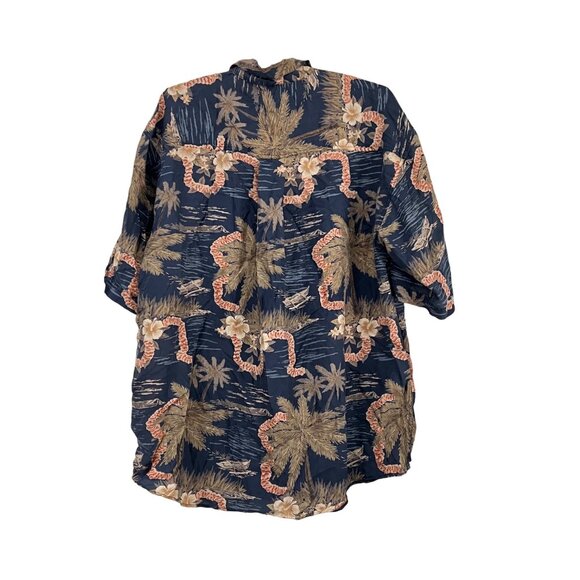 Summa Mens Multicolor Silk Blend Hawaiian Floral Short Sleeve Button Shirt L - Picture 5 of 5